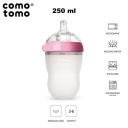 COMOTOMO - антиколікова силіконова пляшка MOM'S BREAST 250 мл Pink 2PAK