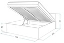 Кровать 120х200, подъемный металлокаркас ПАНАМА М