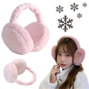 NAUSZNIKI ZIMOWE DAMSKIE OCIEPLANE PLUSZOWE CIEPŁE SKŁADANE FUTERKO OPASKA