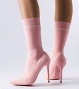 Ružové ponožkové čižmy na podpätku 372-113 20766 veľkosť 36 Značka inna