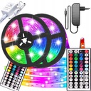 TAŚMA LED KOLOROWA OŚWIETLANIE 5050 RGB 5m + PILOT