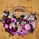 Весна лето приветствие гирлянда нежный WELCOME большой двери 40-45 см цветы