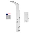ДУШЕВАЯ ПАНЕЛЬ, БЕЛЫЙ ГИДРОМАССАЖ, СМЕСИТЕЛЬ, СВЕТОДИОДНОЕ ОСВЕЩЕНИЕ