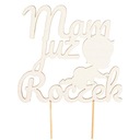 Topper na ROCZEK ozdobny toper DEKORACJA tortów beermata CHRZEST URODZINY