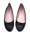 H&M Балетки с блестками, черные 36, новинка 23,5