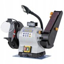 ДИСКОВАЯ И ЛЕНТОЧНАЯ НАСТОЛЬНАЯ ШЛИФОВАЛЬНАЯ СТАНКА + ЛАМПА 200 ММ