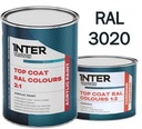 АКРИЛОВАЯ КРАСКА RAL 3020 КРАСНАЯ ГЛАДКАЯ ГЛЯНЦЕВАЯ 1Л + ОТВЕРДИТЕЛЬ 0,5Л ТРОТОН