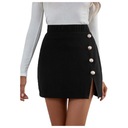 ЭЛЕГАНТНАЯ МИНИ-ЮБКА ЖЕНСКАЯ ЮБКА НА ПУГОВИЦАХ M