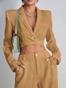 AL66 короткая куртка светло-коричневого цвета SHEIN 34