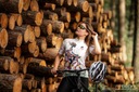 Madani koszulka rowerowa damska Spring XXL Właściwości antybakteryjne elementy odblaskowe ochrona UV oddychające odprowadzające wilgoć szybkoschnące