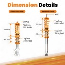 KIT RESSORTS OBNIZAJACYCH SUSPENSION VERS VW MK2 MK3 GOLF I JETTA 85-98photo 14