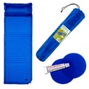 СИНИЙ НАДУВАЮЩИЙСЯ КОВрик С ПОДУШКОЙ