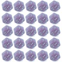 НАБОР ИЗ 25 ДВАДЦАТЬГРАННЫХ КУБИКОВ ДЛЯ РПГ D20 ROSE GROVE