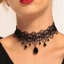 CHOKER Čipkovaná výšivka Čierny Gothic NÁRAMOK CH11 Kód výrobcu CH11