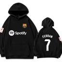 2024 Новая футбольная толстовка FCB Fan Edition No.27 Lamine Yamal, черная