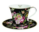 ЧАШКА И СОУС ФАРФОР ЦВЕТУЩИЕ ЦВЕТЫ