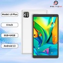 Планшет ПРИТОМ 8 дюймов Android 13, 8 ГБ 4+4 расширения ОЗУ, 64 ГБ ПЗУ WiFi 6