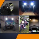 HALOGENS MOTORCYCLE U7 GRILLES STROBOSCOPE WHITE PIERSCIENIEM ANGEL EYES  photo 15