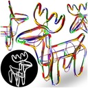 СВЕТЯЩИЙСЯ СВЕТОДИОДНЫЙ РОЖДЕСТВЕНСКИЙ ОЛЕНЬ ЦВЕТНОЕ УКРАШЕНИЕ НАРУЖНОЕ ОСВЕЩЕНИЕ