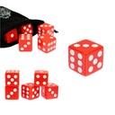 KOSTKA RPG CZERWONA KOŚĆ SZEŚCIOŚCIENNA K6 1,6 CM