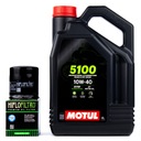 МАСЛО МОТОРНОЕ MOTUL 5100 10W40 4T 4L MA2 + ФИЛЬТР HIFLOФИЛЬТРO HF204 изображение 1