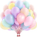 Разноцветные пастельные воздушные шары на день рождения - 50 шт.