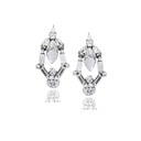 СЕРЕБРЯНЫЕ СЕРЬГИ С КРИСТАЛЛАМИ