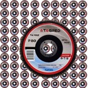 100 x АБРАЗИВНЫЙ ДИСК ЛАМПОЧНОЕ КОЛЕСО 125 ММ P80