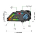 INTERKOM PARA CASCO PARA MOTOCICLETA BLUETOOTH SLUCHAWKI 1000MAH IP67 BT5.4 