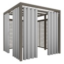 САДОВЫЕ ШТОРЫ 155х260 ДЛЯ САДОВОЙ ТЕРРАСЫ УГЛЕРОДНЫЕ ВОДОНЕПРОНИЦАЕМЫЕ ШТОРЫ