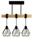 Подвесной потолочный светильник, светодиодная деревянная балка, ромбовидная люстра E27 в стиле лофт
