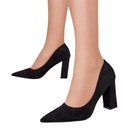 ЧЕРНЫЕ ЖЕНСКИЕ ТУФЛИ НА ПЯТКЕ С ДЖИНСАМИ 40