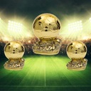 Europejska piłka nożna złota piłka trofeum pamiątk 15cm Wysokość produktu 25 cm