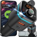 TRANSMITER BLUETOOTH AUDIO FM MP3 SZYBKA ŁADOWARKA USB SD LCD QC3.0 RGB