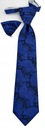 Chabrowa Modrá vesta do obleku s kaskádovou kravatou veľ. 44 Dominujúci vzor orientálny