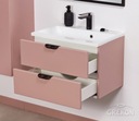 MAGNOLIA szafka łazien pudrowy róż + umywalka 60 Szerokość mebla 60 cm