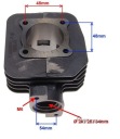 ЦИЛІНДР DO PEUGEOT LUDIX SPEEDFIGHT 3 50 2T ПОВІТРЯ 47MM  (18172377618) фото min 4
