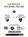 Программа матчей «Сталь Санок» — «Легия» Кубка Польши 2006