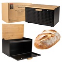 ХЛЕБНАЯ КОРОБКА ЧЕРНАЯ БОЛЬШАЯ ХЛЕБНАЯ КОРОБКА КОНТЕЙНЕР ДЛЯ ХЛЕБА СТАЛЬ ДЕРЕВО