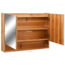 vidaXL Kúpeľňová skrinka so zrkadlom a LED, farba dubová 80x15x60 cm MDF Farba nábytku dub artisan