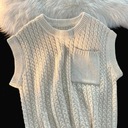 Pánske svetre Vesta Streetwear Knitted Anti-shrink Wi Druh bez kapucne