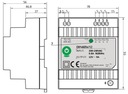 БЛОК ПИТАНИЯ НА DIN РЕЙКУ 60Вт 12В 5А ДЛЯ СВЕТОДИОДНЫХ ЛЕНТ POS POWER INTERPHONE DIN60W12