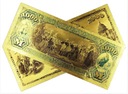 1000 DOLÁROV 1875 USA Unikátna pozlátená zberateľská bankovka Mena dolár