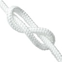 Парусная веревка из ПОЛИПРОПИЛЕНА 8 мм плетеная БЕЛАЯ гладкая 1 м