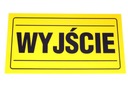 TABLICZKA INFORMACYJNA WYJŚCIE PCV 12x22
