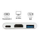 АДАПТЕР-концентратор USB-C АДАПТЕР 3-В-1 HDMI USB TYPE C USB FULL HD 4K