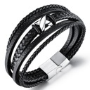 МУЖСКОЙ КОЖАНЫЙ БРАСЛЕТ, НЕРЖАВЕЮЩАЯ СТАЛЬ 316L