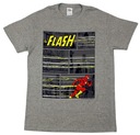 Koszulka męska młodzieżowa T-shirt DC Comics The FLASH r. M Szara Nadruk