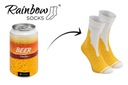 Ponožky Rainbow Socks Hliníková plechovka piva pre pivárov 1 Pár 36-40 Veľkosť 36-40
