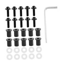 BLACK KIT MONITORING FORWARD GLASS MOTORCYCLE 10 VNT BOLTS NUTS GASKETS UNIVERSAL  photo 10
